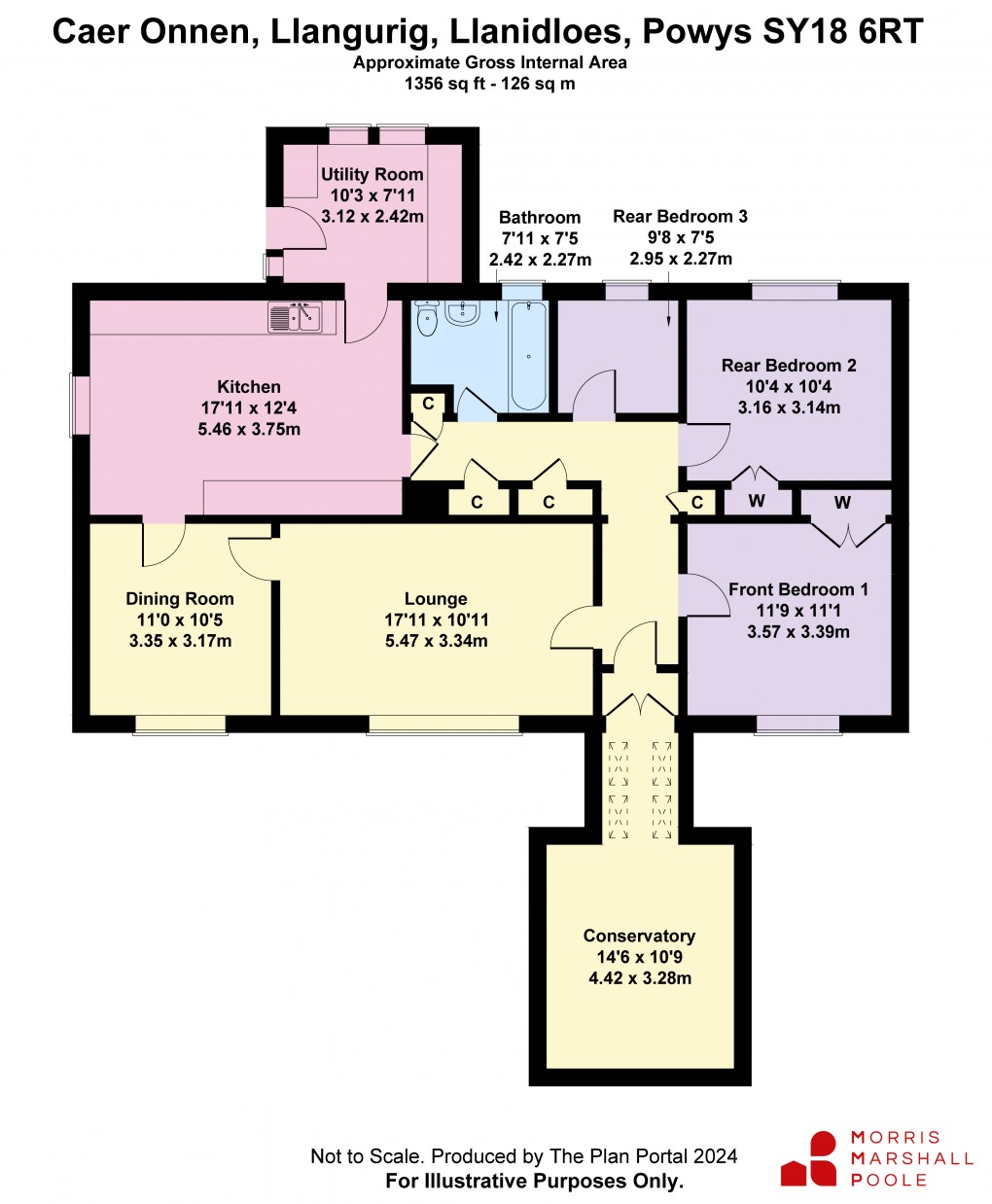 Floorplan for Llangurig, Llanidloes, Powys