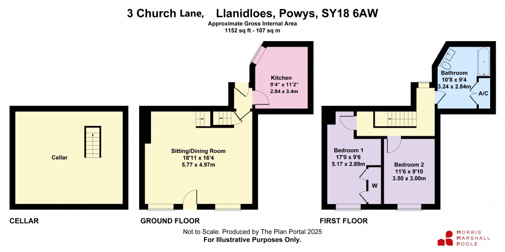 Floorplan for Church Lane, Llanidloes, Powys