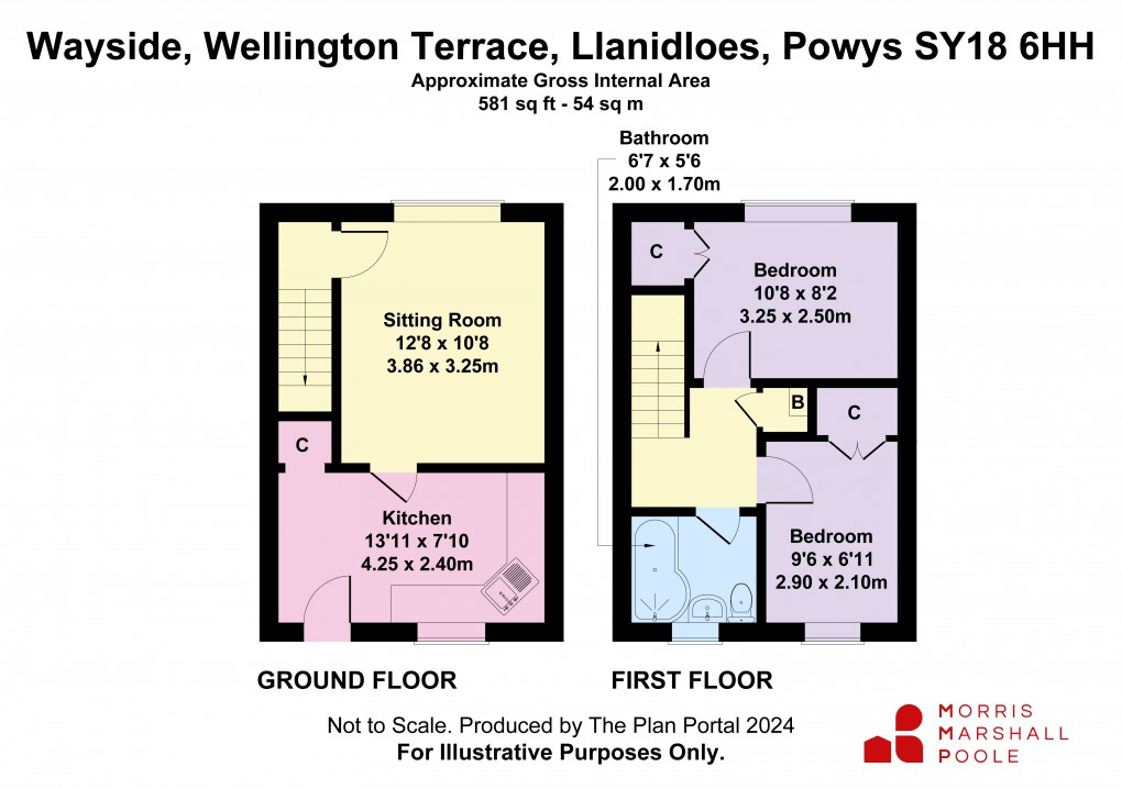 Floorplan for Wellington Terrace, Llanidloes, Powys