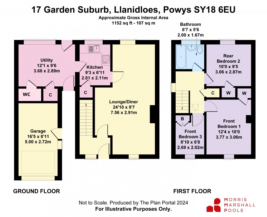Floorplan for Garden Suburb, Llanidloes, Powys