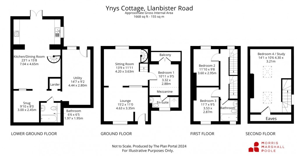 Floorplan for Llanbister Road, Llandrindod Wells, Powys