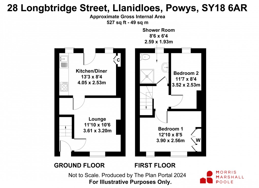 Floorplan for Long Bridge Street, Llanidloes, Powys