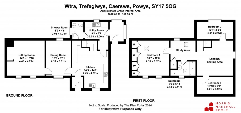 Floorplan for Trefeglwys, Caersws, Powys