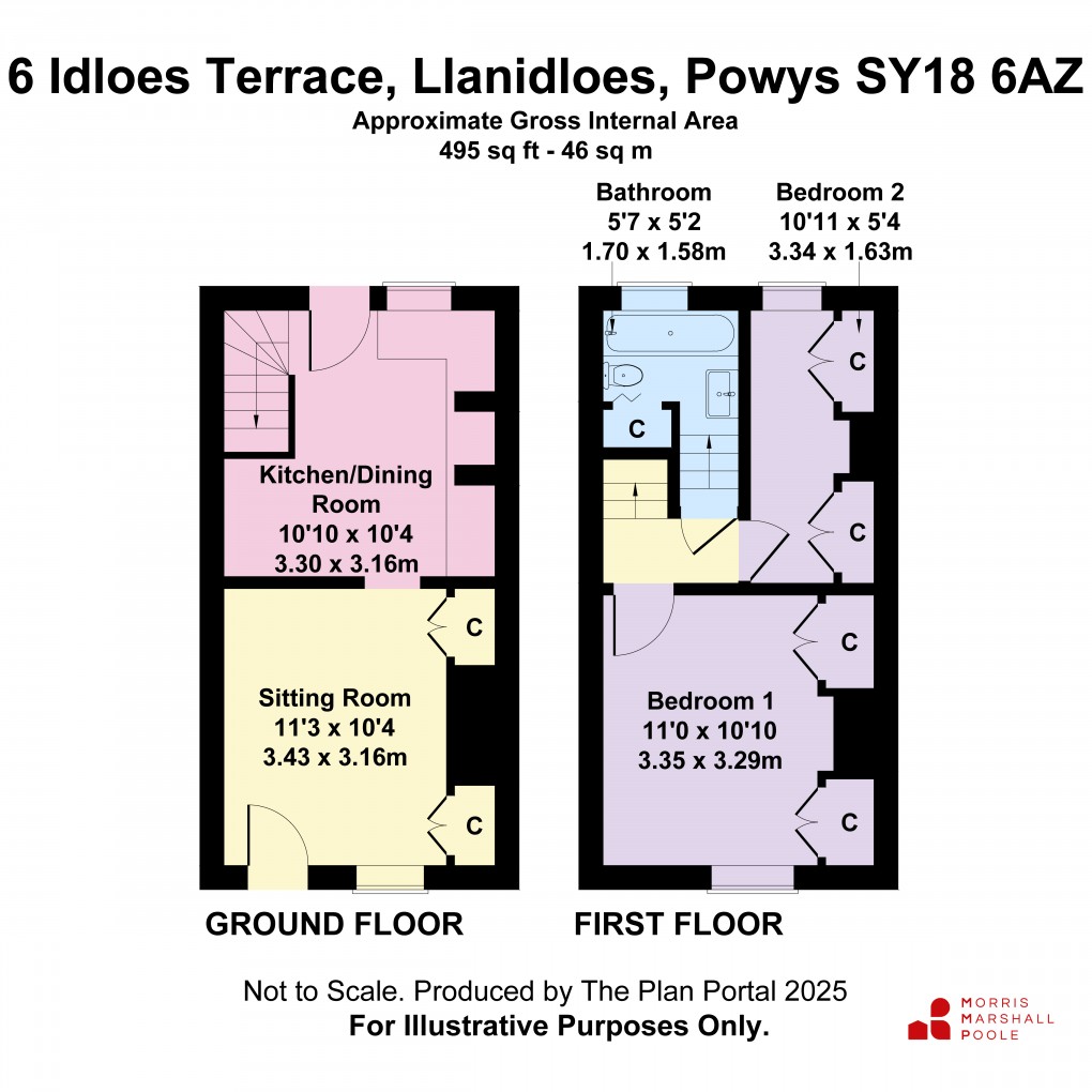 Floorplan for Idloes Terrace, Llanidloes, Powys