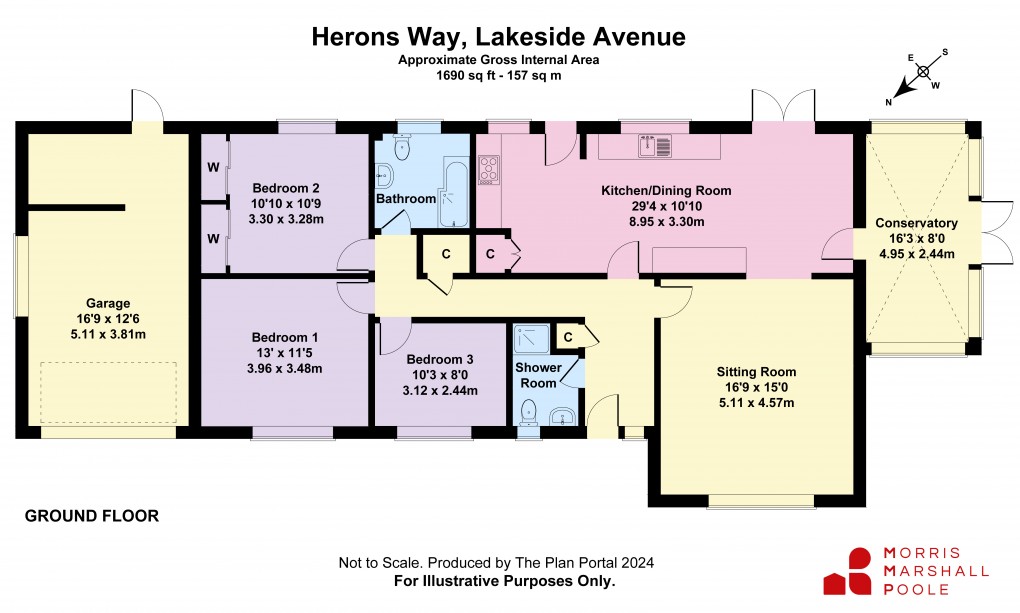 Floorplan for Lakeside Avenue, Llandrindod Wells, Powys