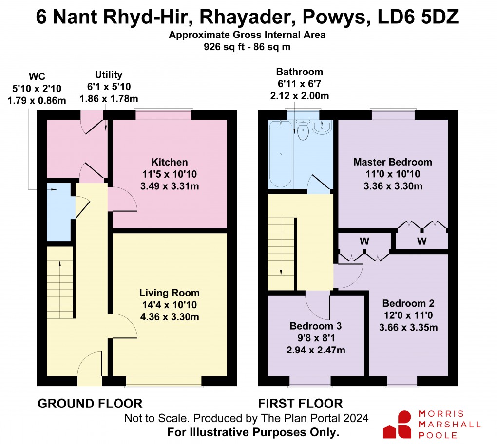 Floorplan for Nant Rhyd-Hir, Rhayader, Powys