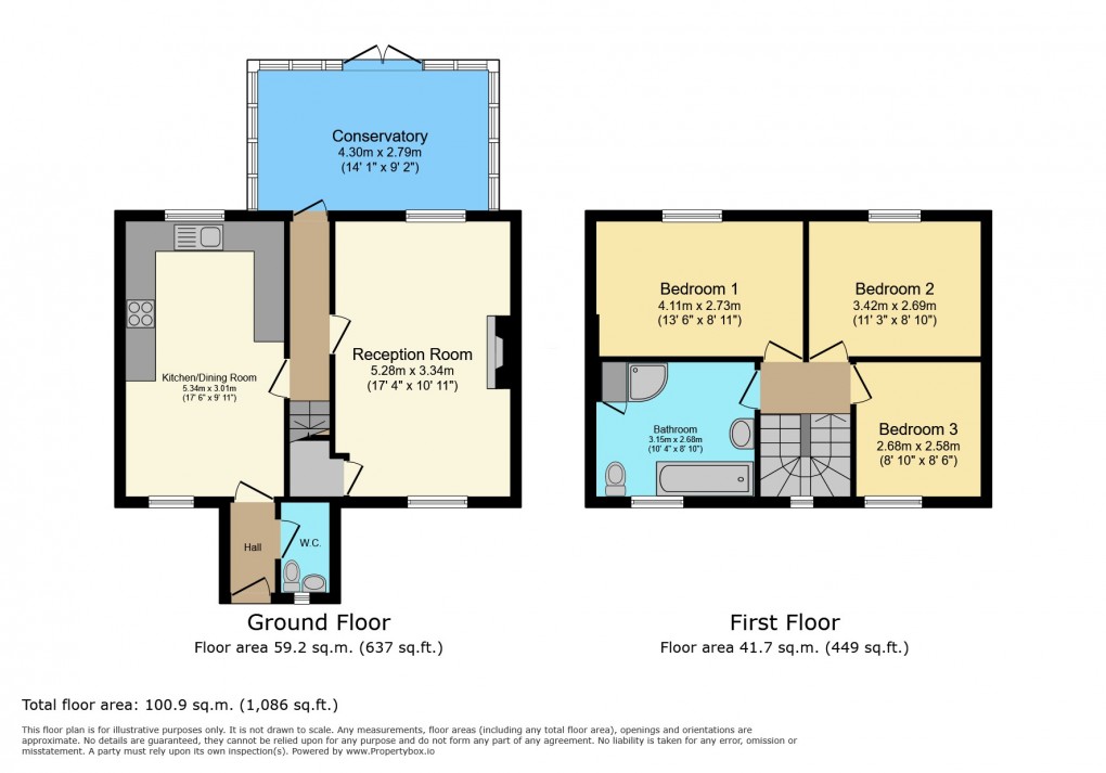 Floorplan for Bwlch-y-Sarnau, Rhayader, Powys