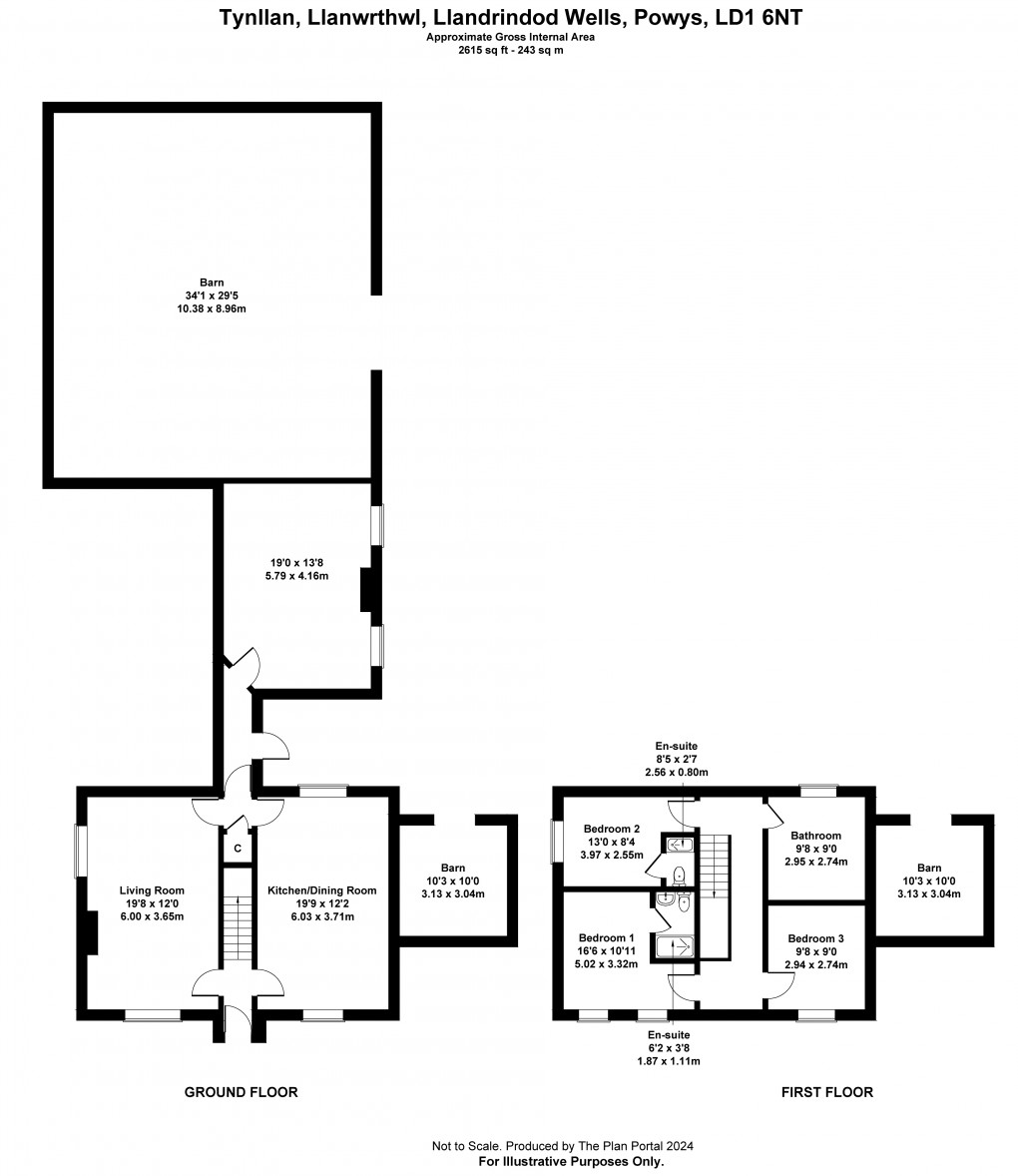 Floorplan for Llanwrthwl, Llandrindod Wells, Powys