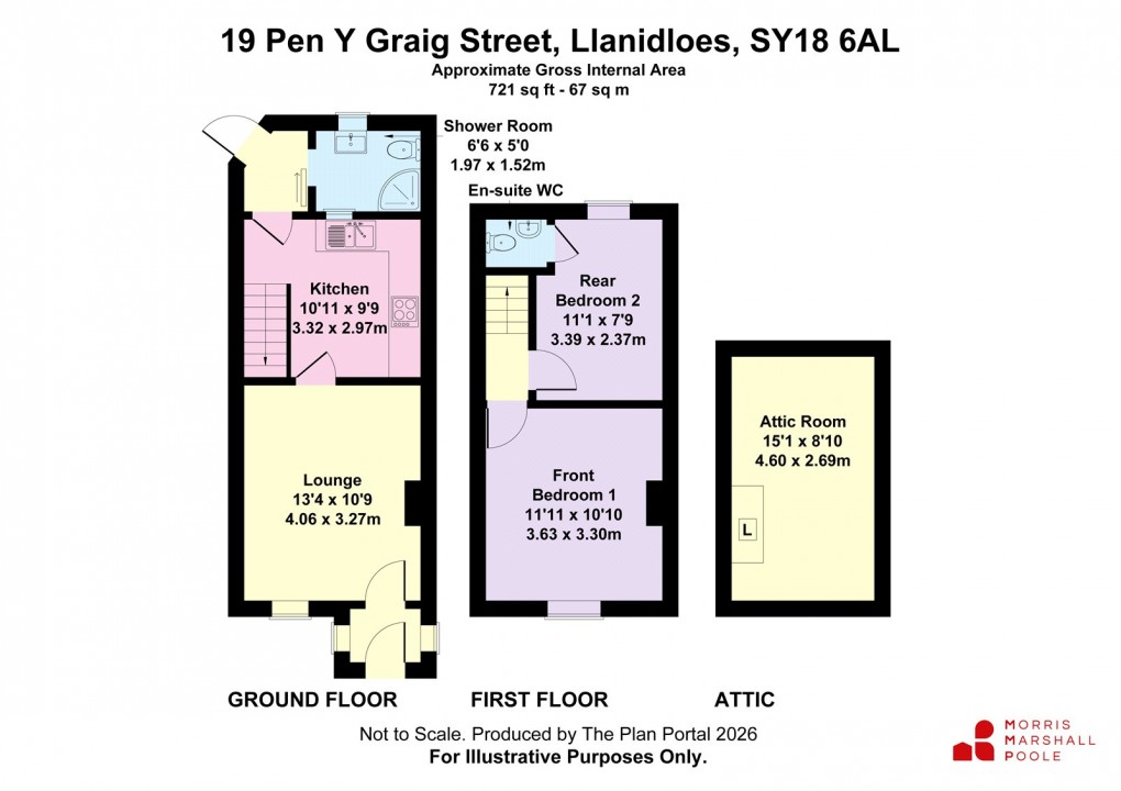 Floorplan for Pen Y Graig, Llanidloes, Powys