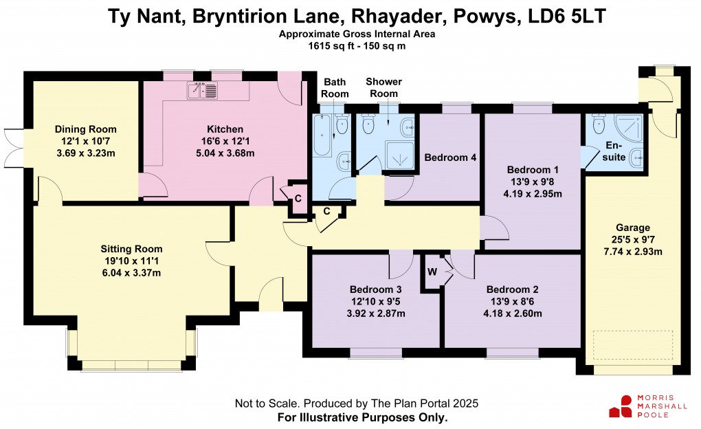 Floorplan for Bryntirion Lane, Rhayader, Powys