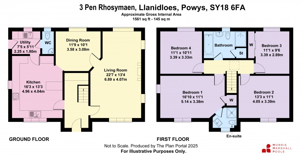 Floorplan for Pen Rhos Y Maen, Llanidloes, Powys