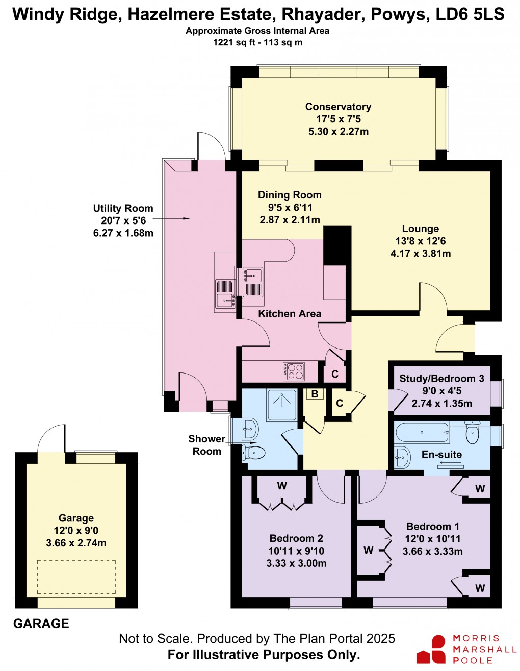 Floorplan for Hazelmere Estate, Rhayader, Powys