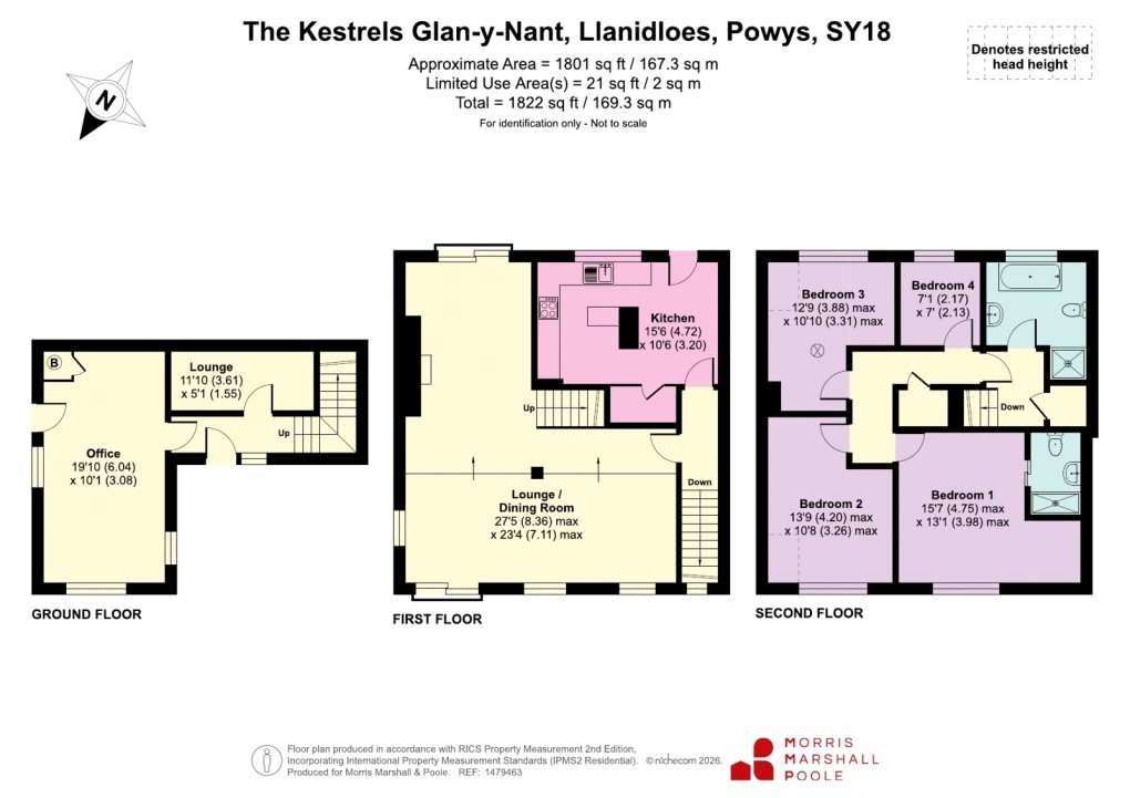 Floorplan for Glan-y-Nant, Llanidloes, Powys