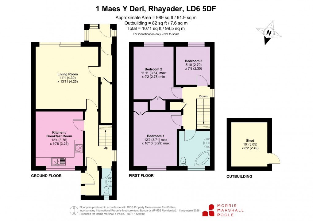 Floorplan for Maes Y Deri, Rhayader, Powys