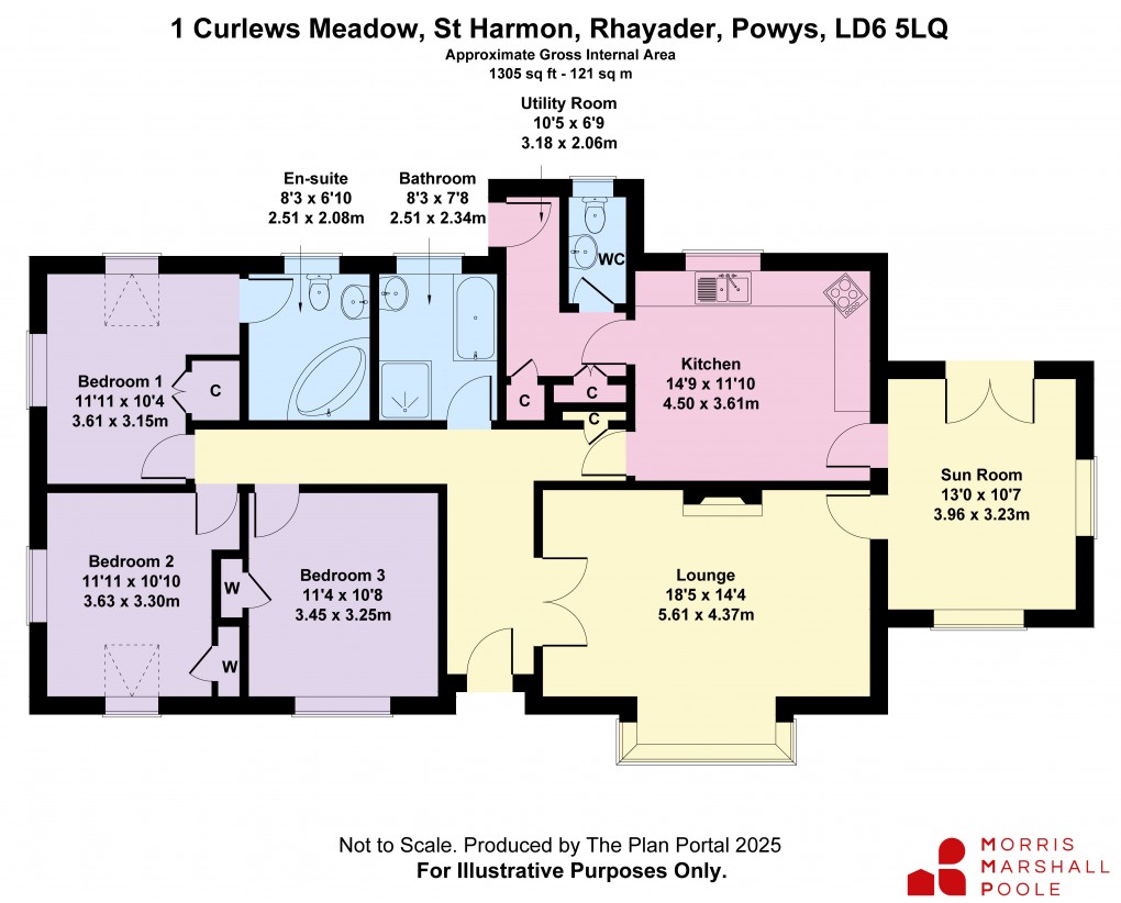 Floorplan for Curlews Meadow, St. Harmon, Rhayader, Powys