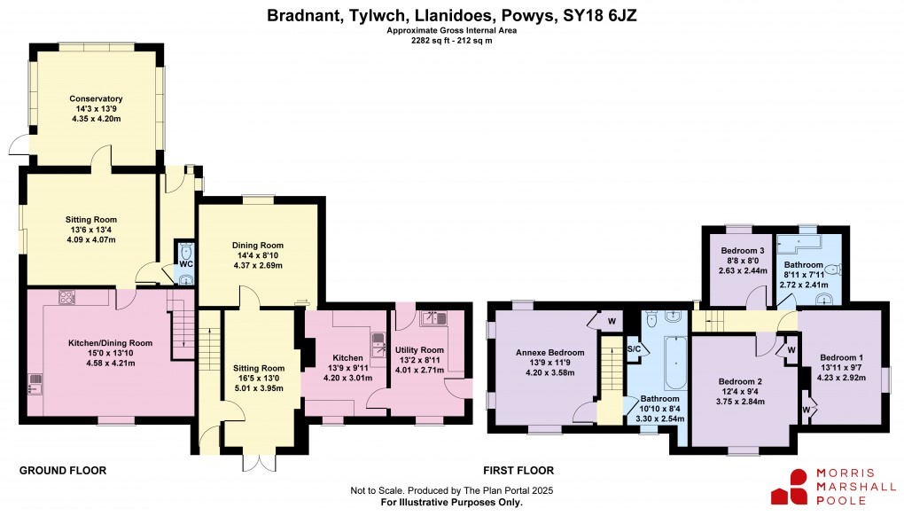 Floorplan for Tylwch, Llanidloes, Powys