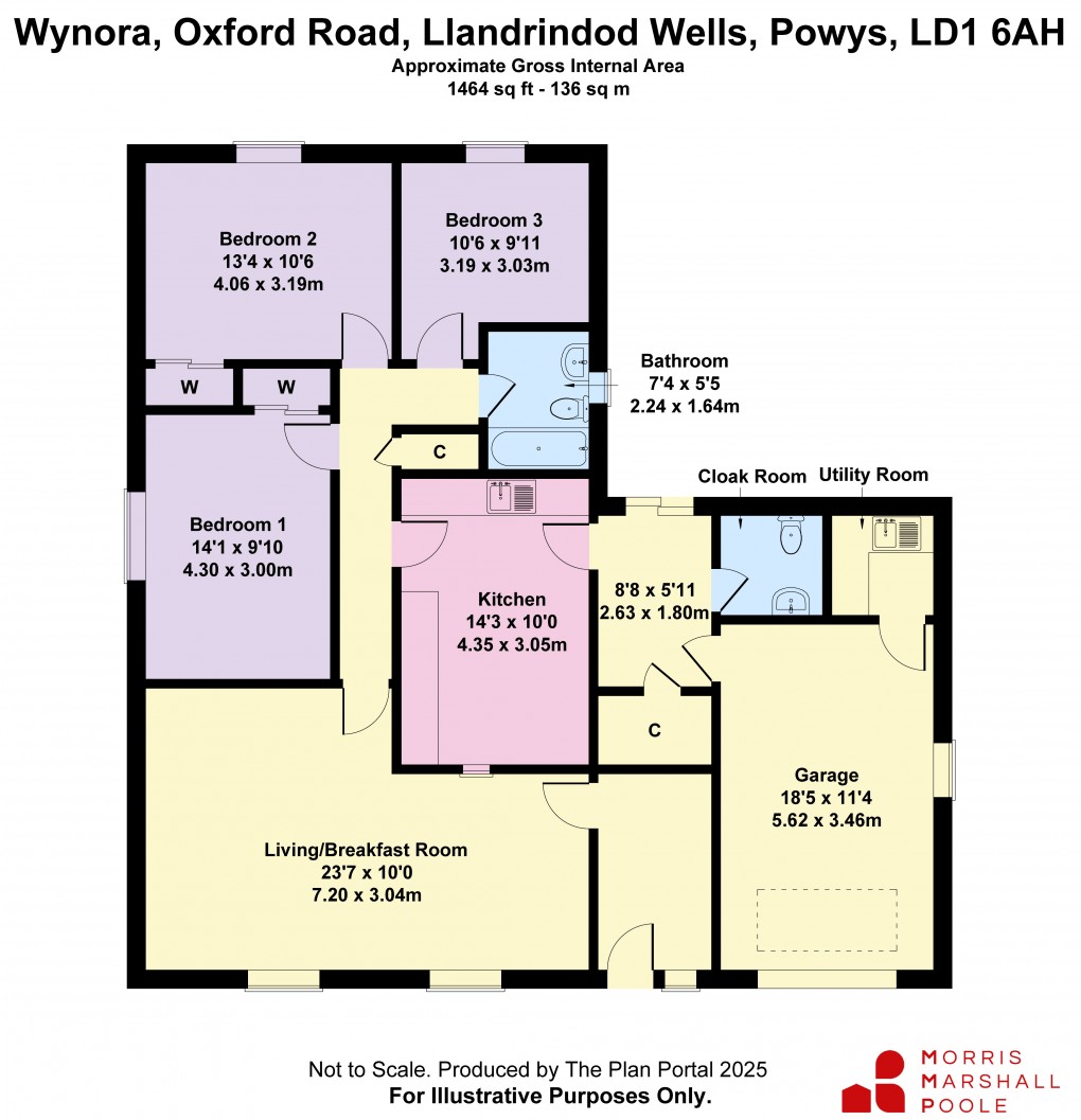 Floorplan for Oxford Road, Llandrindod Wells, Powys