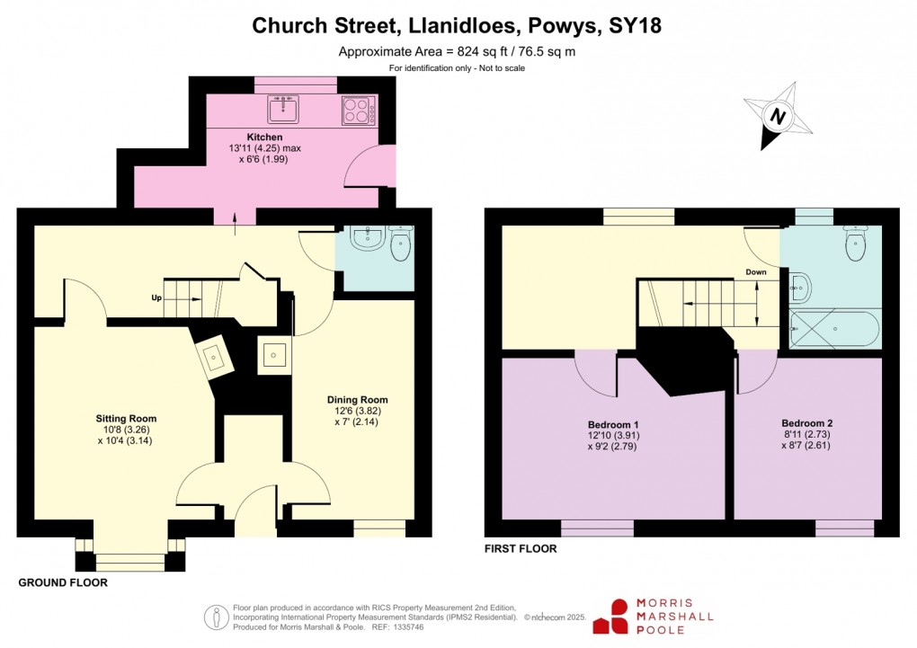 Floorplan for Church Street, Llanidloes, Powys