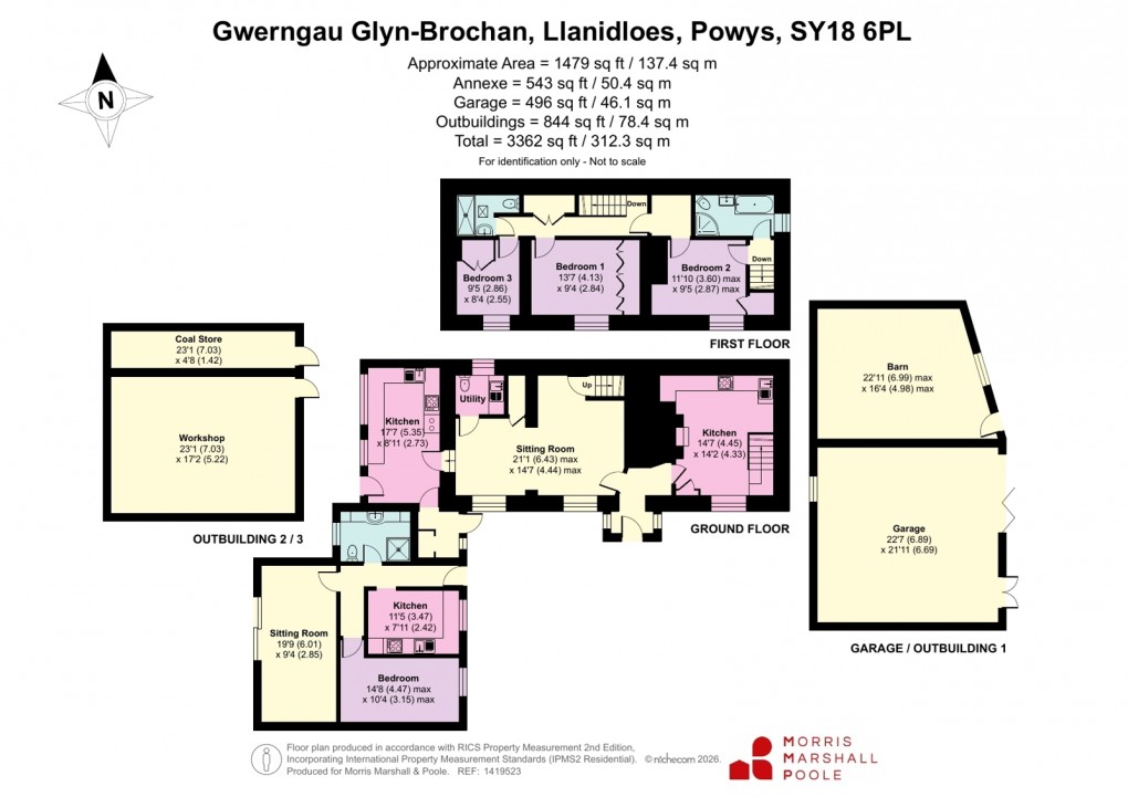 Floorplan for Glyn-Brochan, Llanidloes, Powys