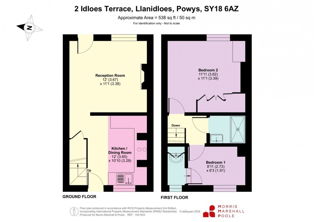 Floorplan for Idloes Terrace, Llanidloes, Powys