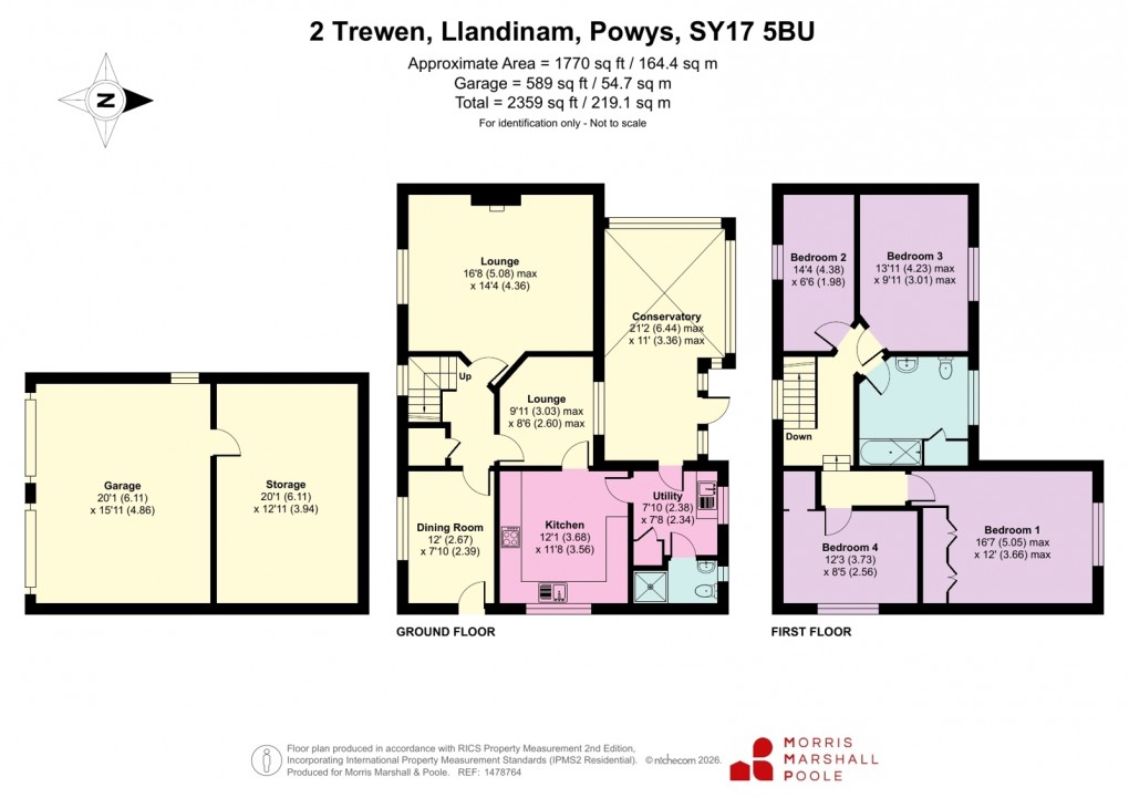 Floorplan for Trewen, Llandinam, Powys