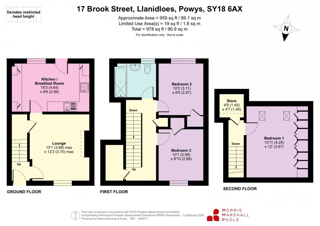 Floorplan for Brook Street, Llanidloes, Powys