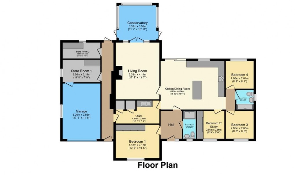 Floorplan for Cae Capel, Llangurig, Llanidloes, Powys
