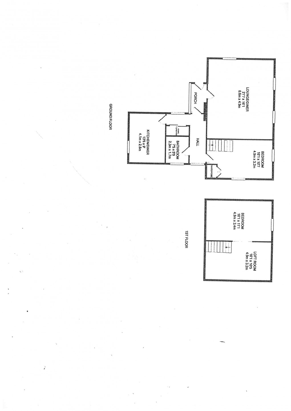 Floorplan for Llanwrin, Machynlleth, Powys