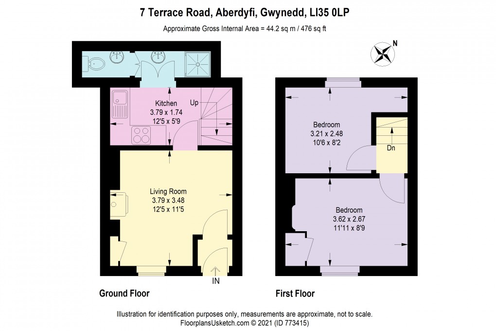 Floorplan for Terrace Road, Aberdyfi, Gwynedd