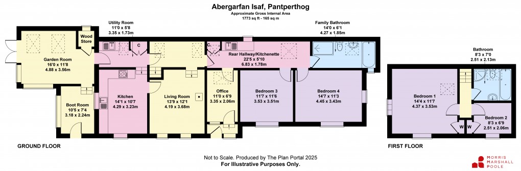 Floorplan for Pantperthog, Machynlleth, Gwynedd