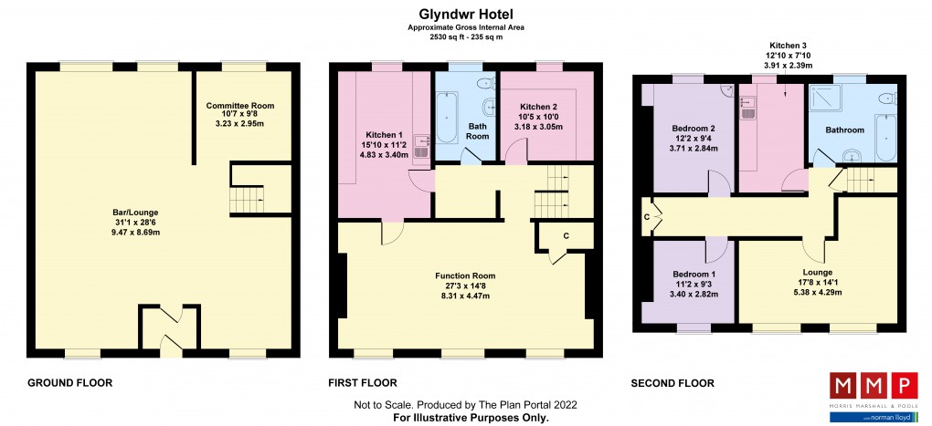 Floorplan for Heol Y Doll, Machynlleth, Powys