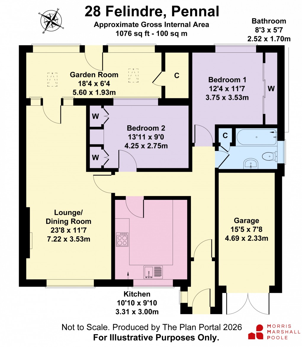 Floorplan for Felindre, Pennal, Machynlleth, Gwynedd