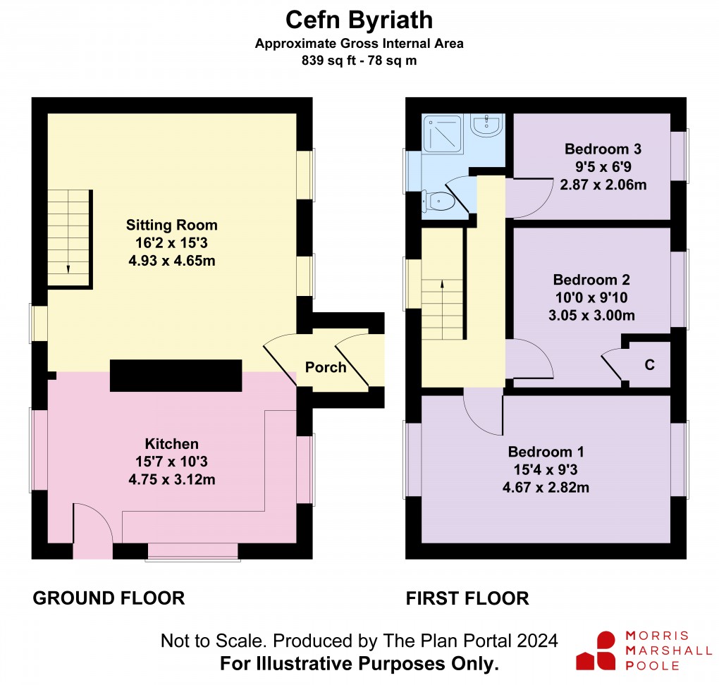Floorplan for Aberangell, Machynlleth, Powys