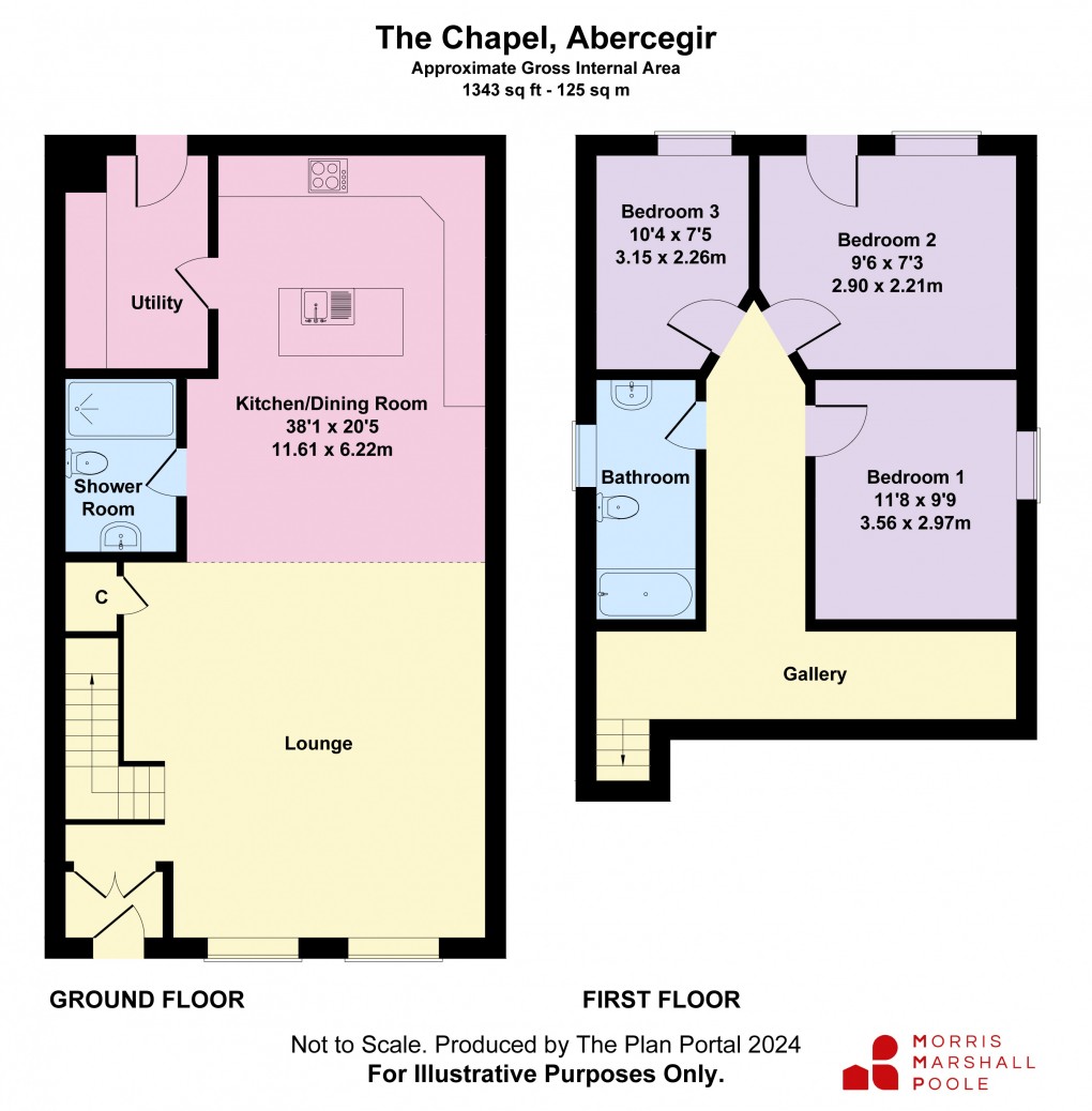 Floorplan for Abercegir, Machynlleth, Powys