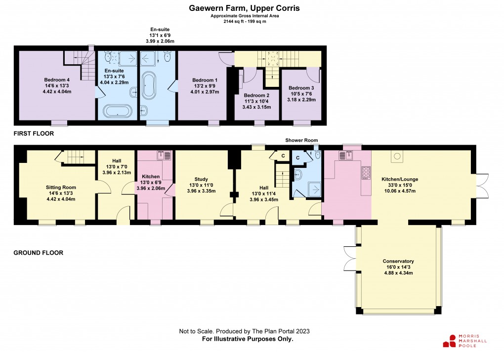 Floorplan for Upper Corris, Machynlleth, Gwynedd