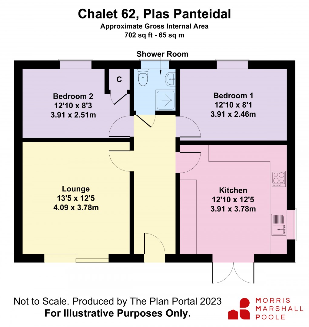 Floorplan for Plas Panteidal, Aberdovey/Aberdyfi, Gwynedd