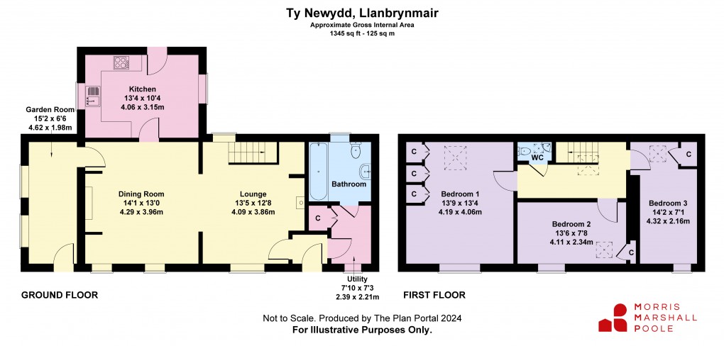 Floorplan for Pandy, Llanbrynmair, Powys
