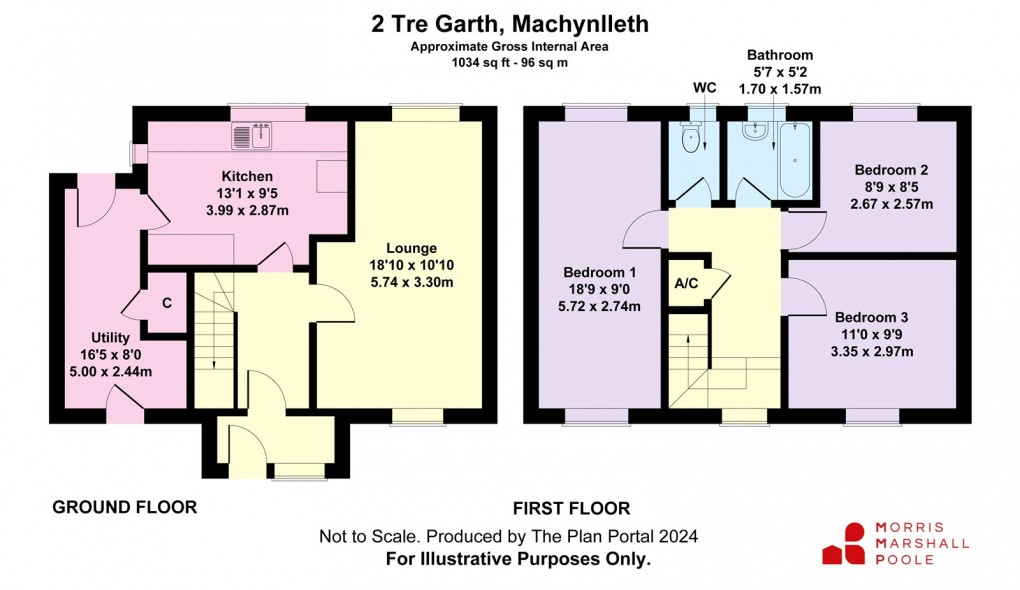 Floorplan for Tre Garth, Machynlleth, Powys