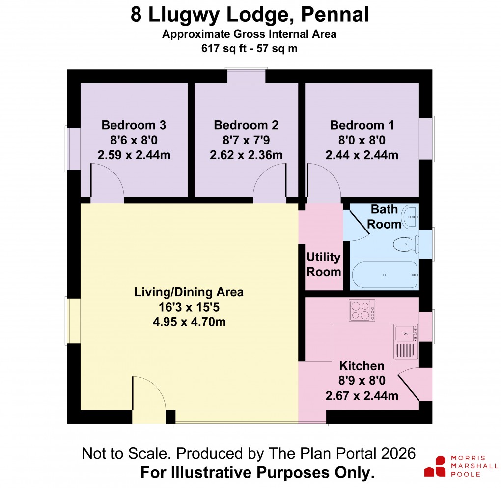 Floorplan for Pennal, Machynlleth, Gwynedd