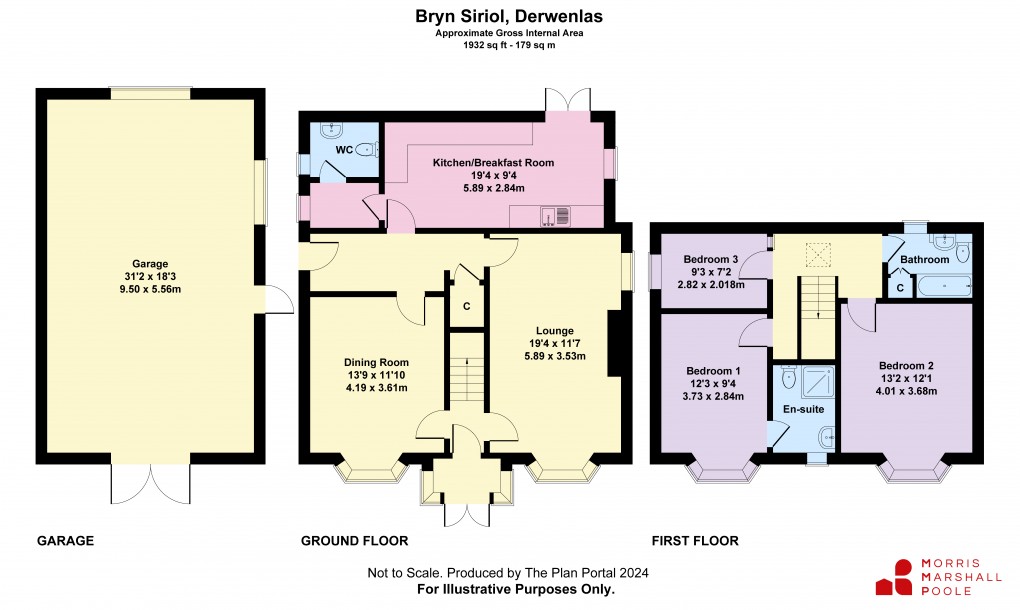 Floorplan for Derwenlas, Machynlleth, Powys
