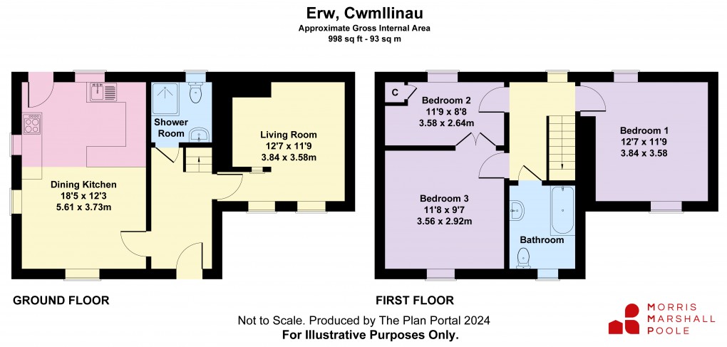 Floorplan for Cwmllinau, Machynlleth, Powys