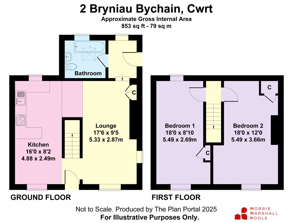 Floorplan for Pennal, Machynlleth, Gwynedd