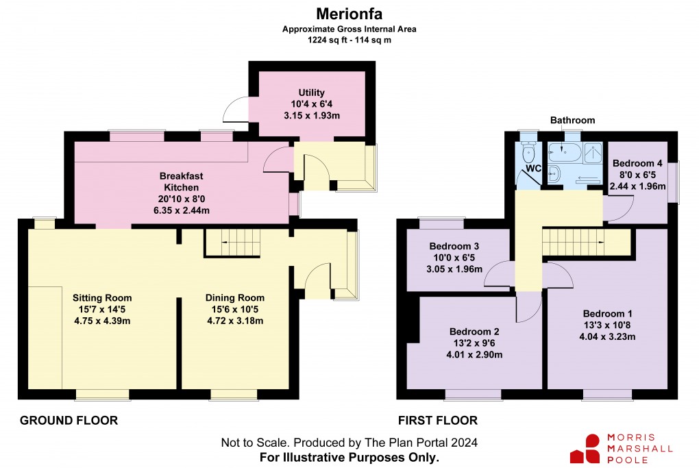Floorplan for Eglwys Fach, Machynlleth, Ceredigion