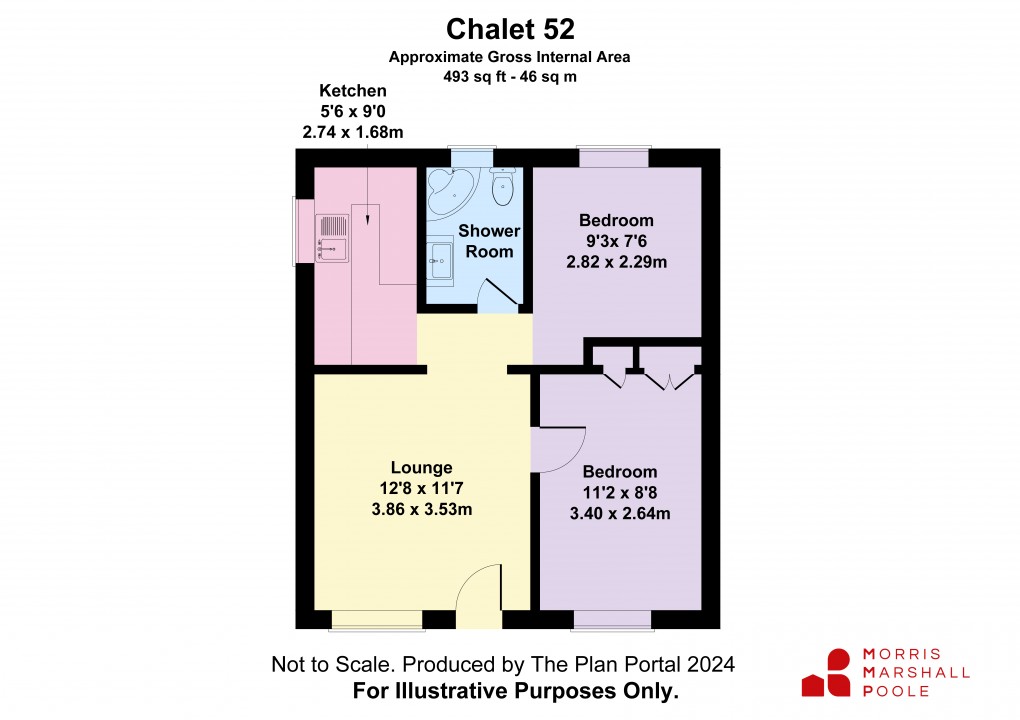 Floorplan for Plas Panteidal, Abedyfi/Aberdovey, Gwynedd