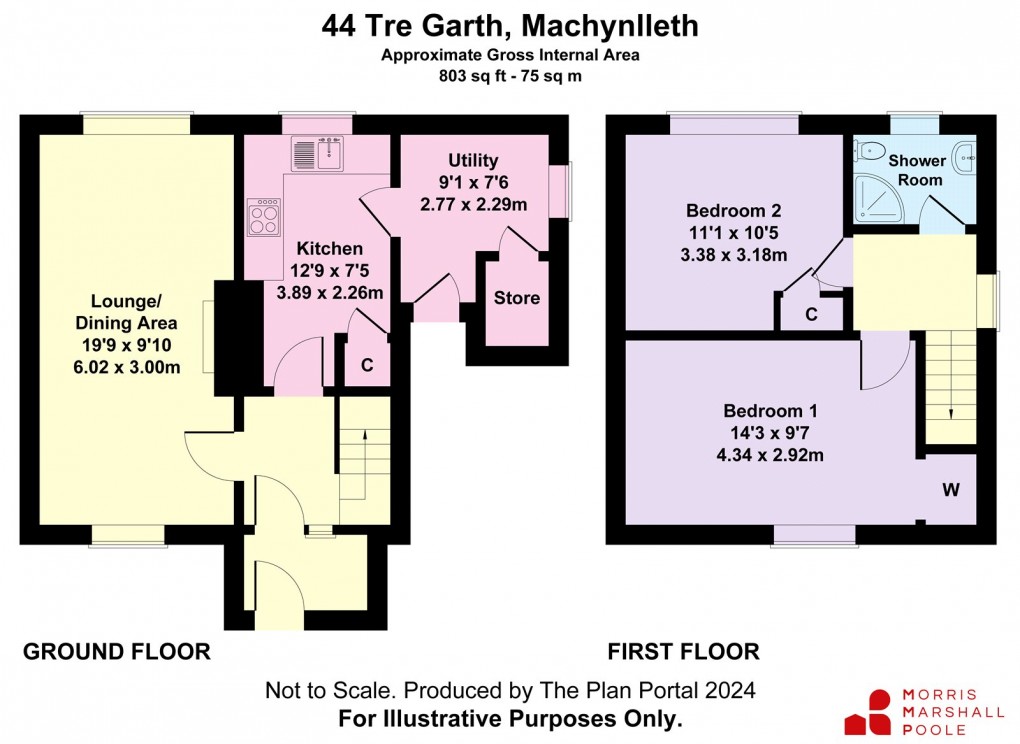 Floorplan for Tre Garth, Machynlleth, Powys