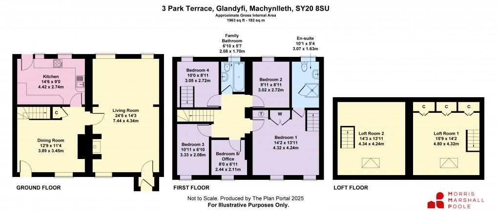 Floorplan for Park Terrace, Glandyfi, Machynlleth, Ceredigion