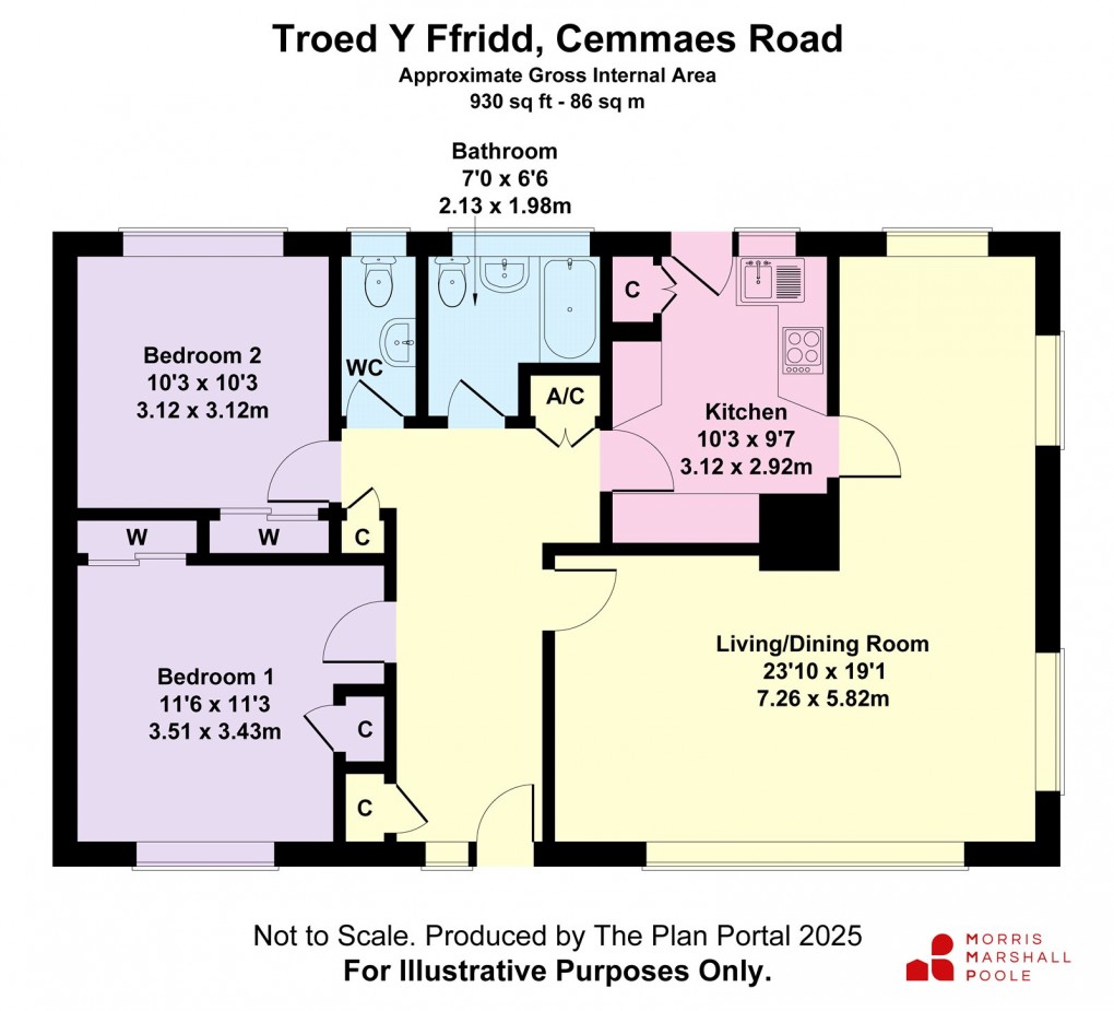 Floorplan for Cemmaes Road, Machynlleth, Powys