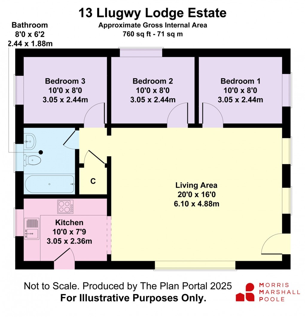 Floorplan for Pennal, Machynlleth, Gwynedd