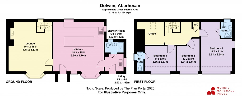 Floorplan for Aberhosan, Machynlleth, Powys