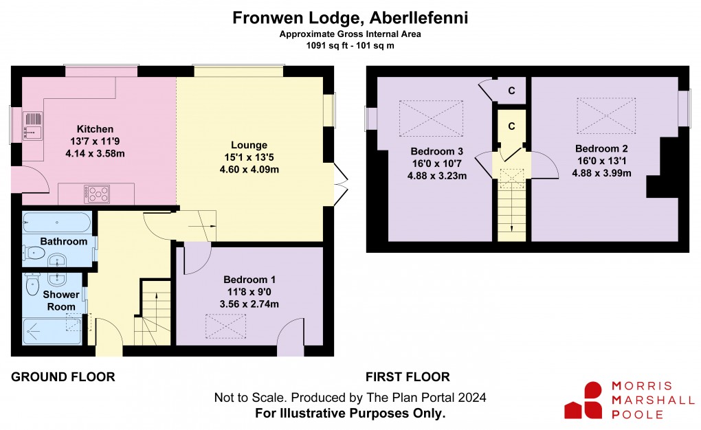 Floorplan for Aberllefenni, Machynlleth, Gwynedd